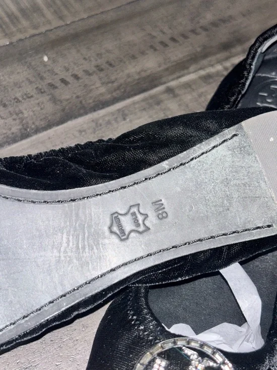 Tory Burch black velvet Reva ballet flats SZ 8 - Picture 3 of 7